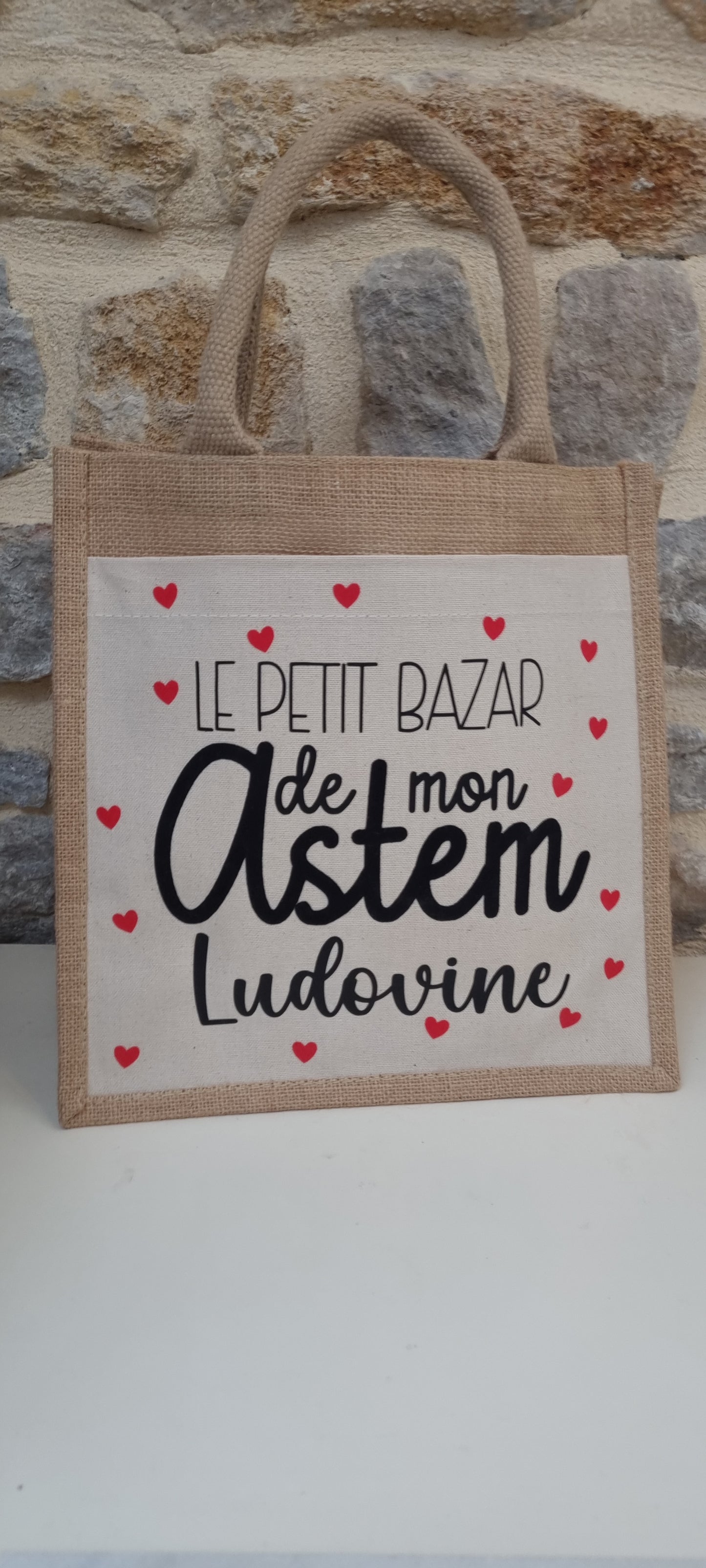 Sac cabas en toile de jute Atsem
