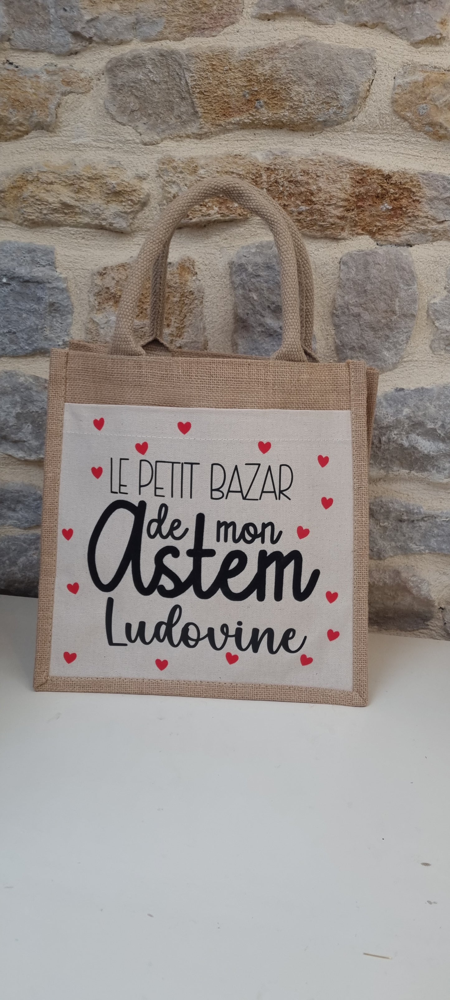 Sac cabas en toile de jute Atsem