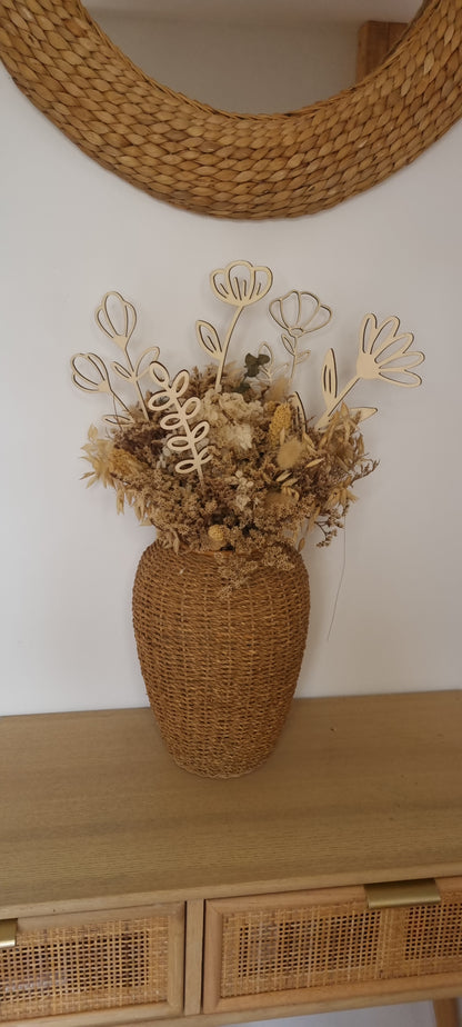 Fleurs Coupées en Bois