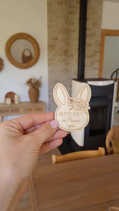 Etiquettes en bois personnalisées de pâques
