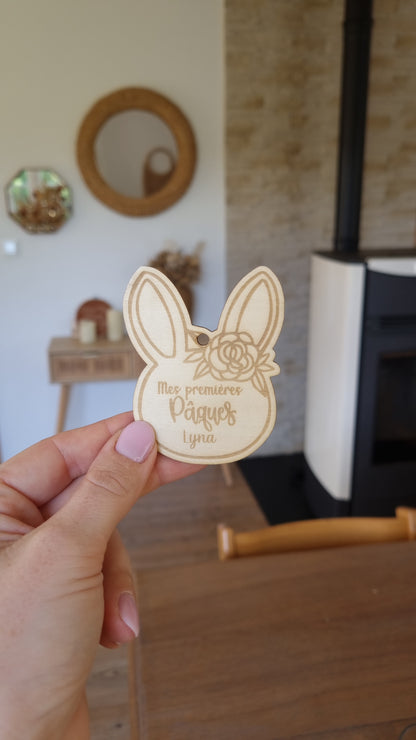 Etiquettes en bois personnalisées de pâques