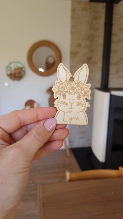 Etiquettes en bois personnalisées de pâques
