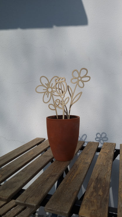 Fleurs Coupées en Bois