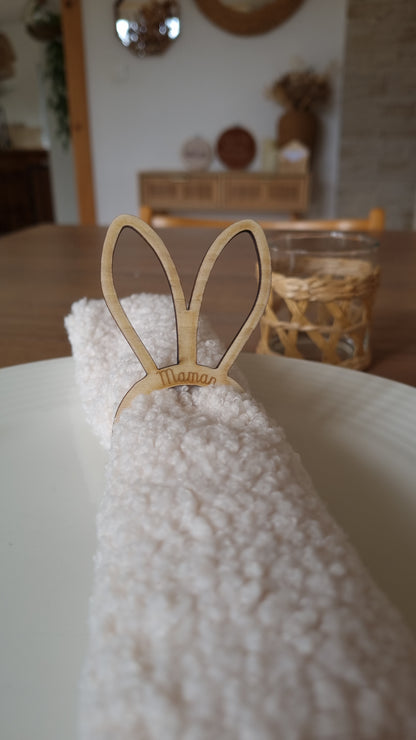 Rond de serviette oreilles de lapin
