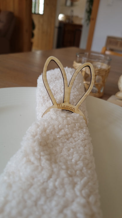 Rond de serviette oreilles de lapin