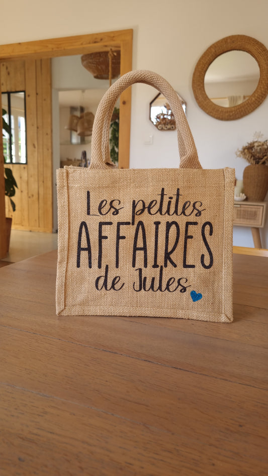 Sac cabas en toile de jute – Les petites affaires de ...