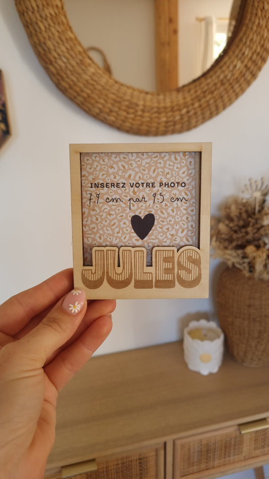 Mon joli cadre Polaroïd en bois personnalisé
