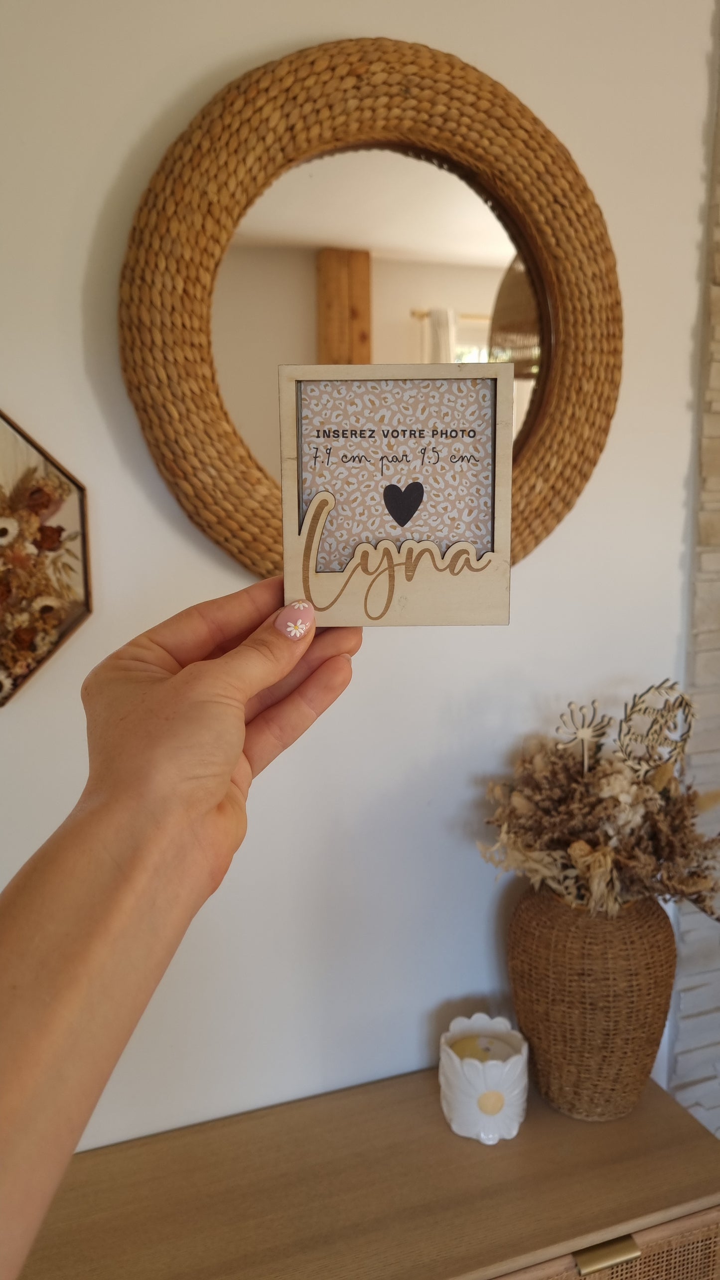 Mon joli cadre Polaroïd en bois personnalisé