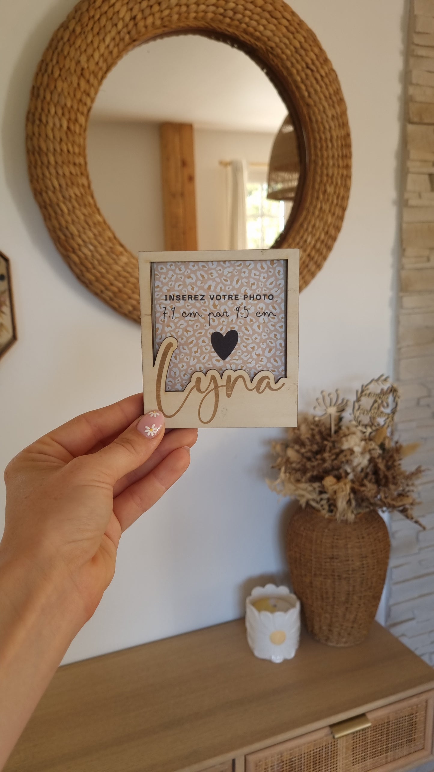 Mon joli cadre Polaroïd en bois personnalisé