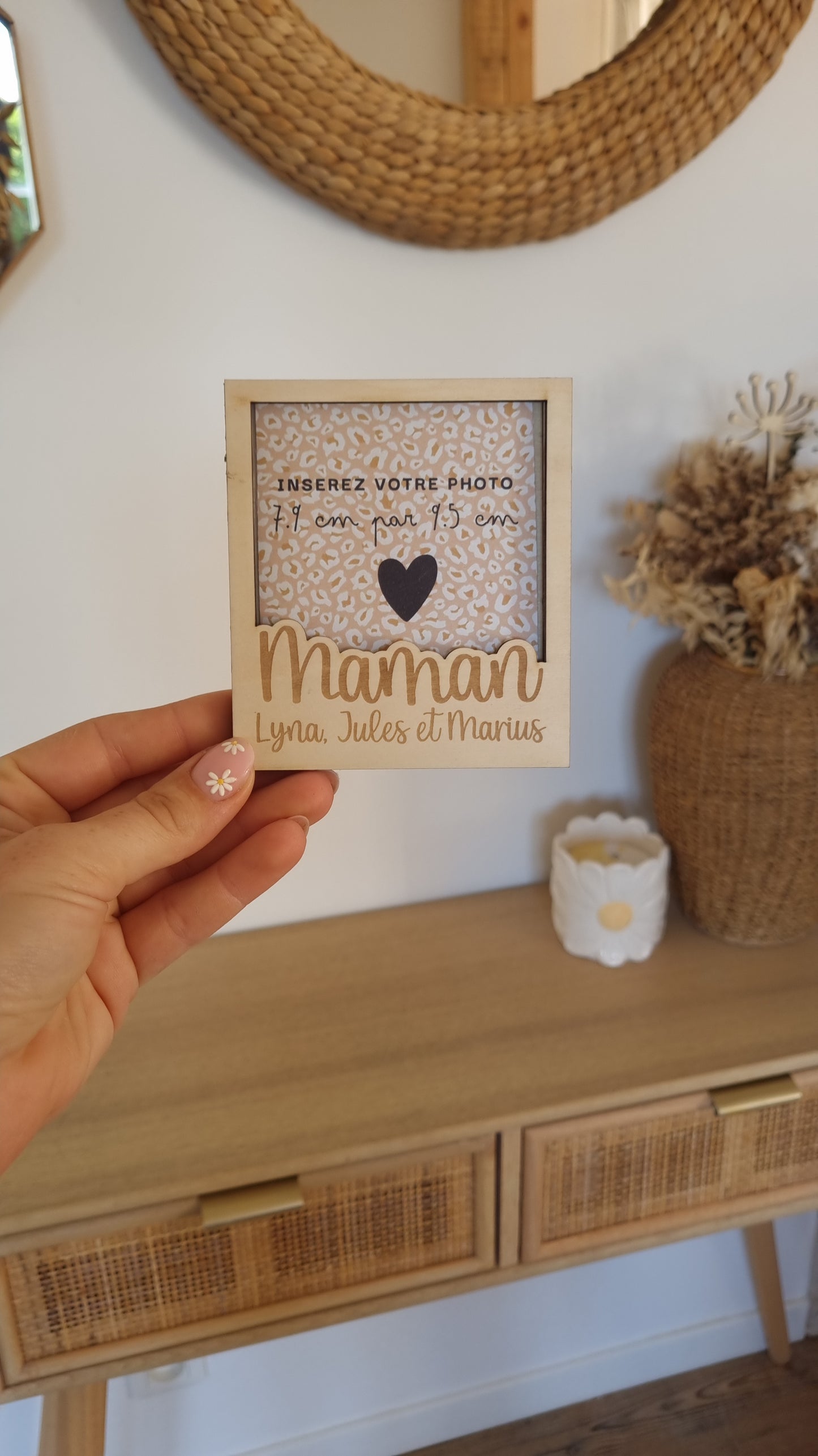 Mon joli cadre Polaroïd en bois personnalisé