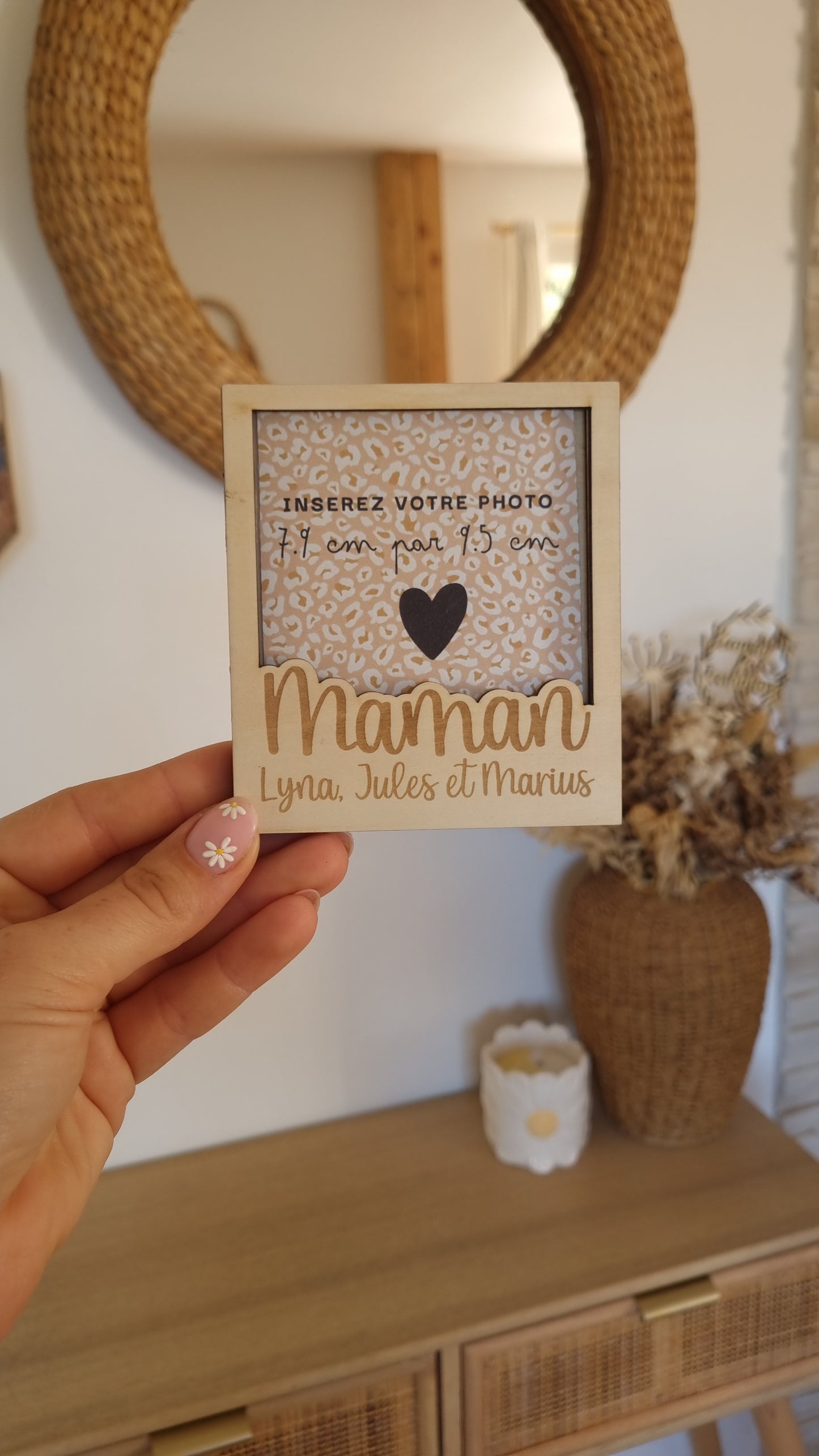 Mon joli cadre Polaroïd en bois personnalisé