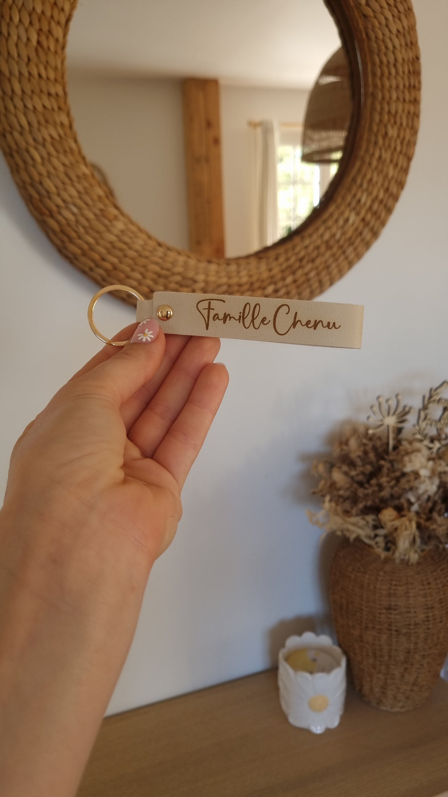 Porte-clés personnalisé en simili cuir à personnaliser