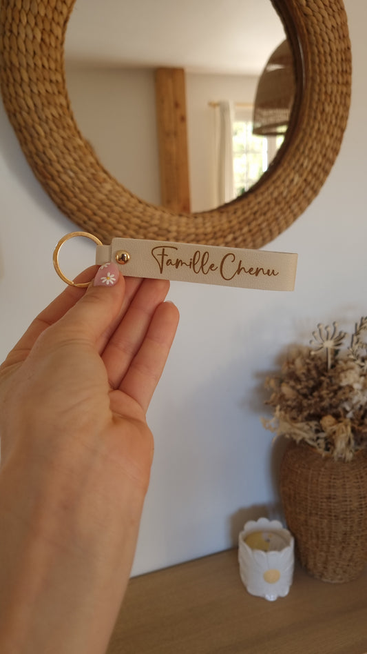 Porte-clés personnalisé en simili cuir à personnaliser
