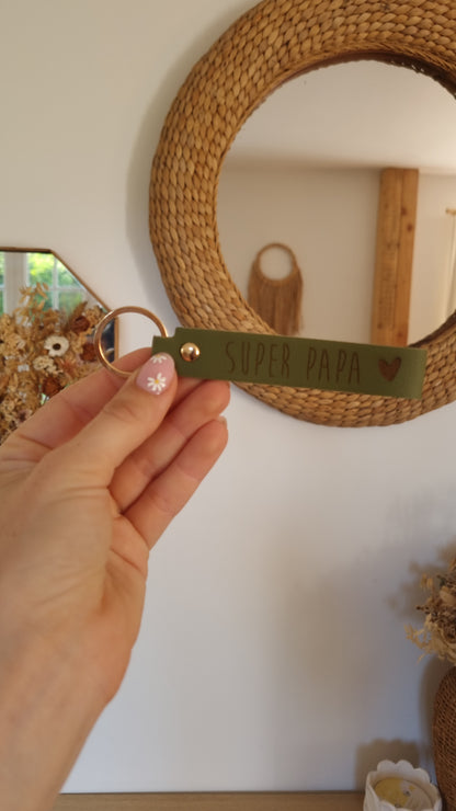 Porte-clés personnalisé en simili cuir à personnaliser