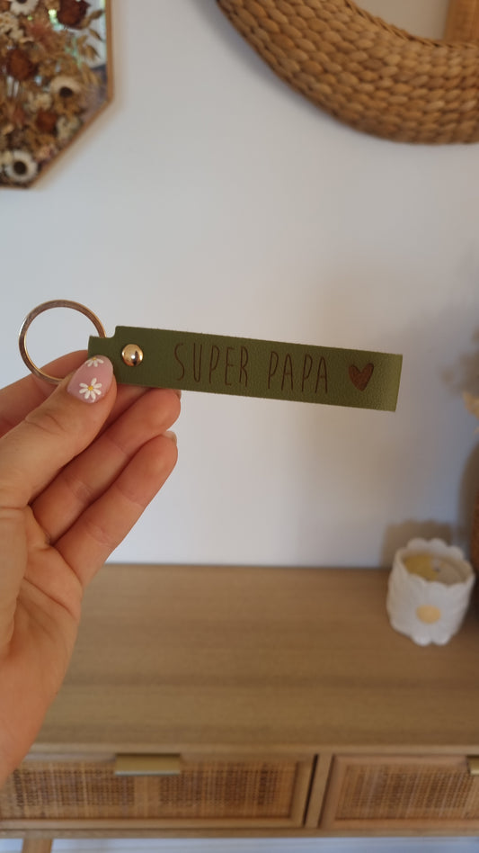 Porte-clés personnalisé en simili cuir à personnaliser