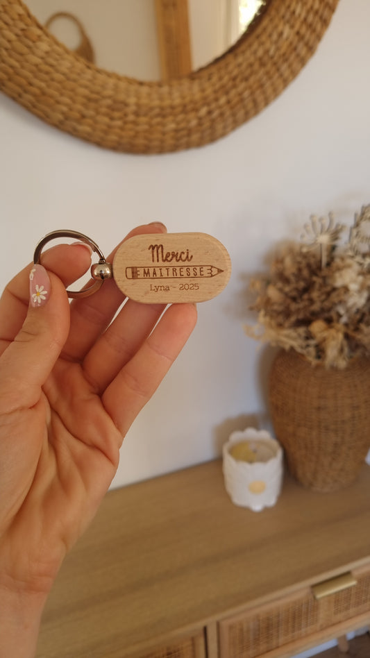 Un grand merci dans un petit porte-clé pour les maîtresses