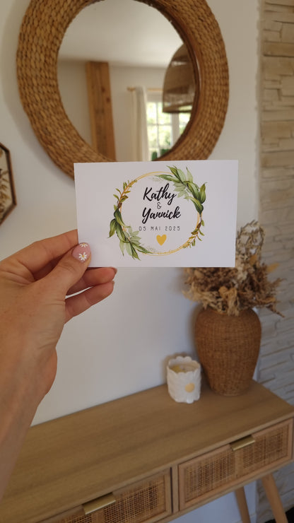 Étiquettes de bouteille personnalisées pour un mariage