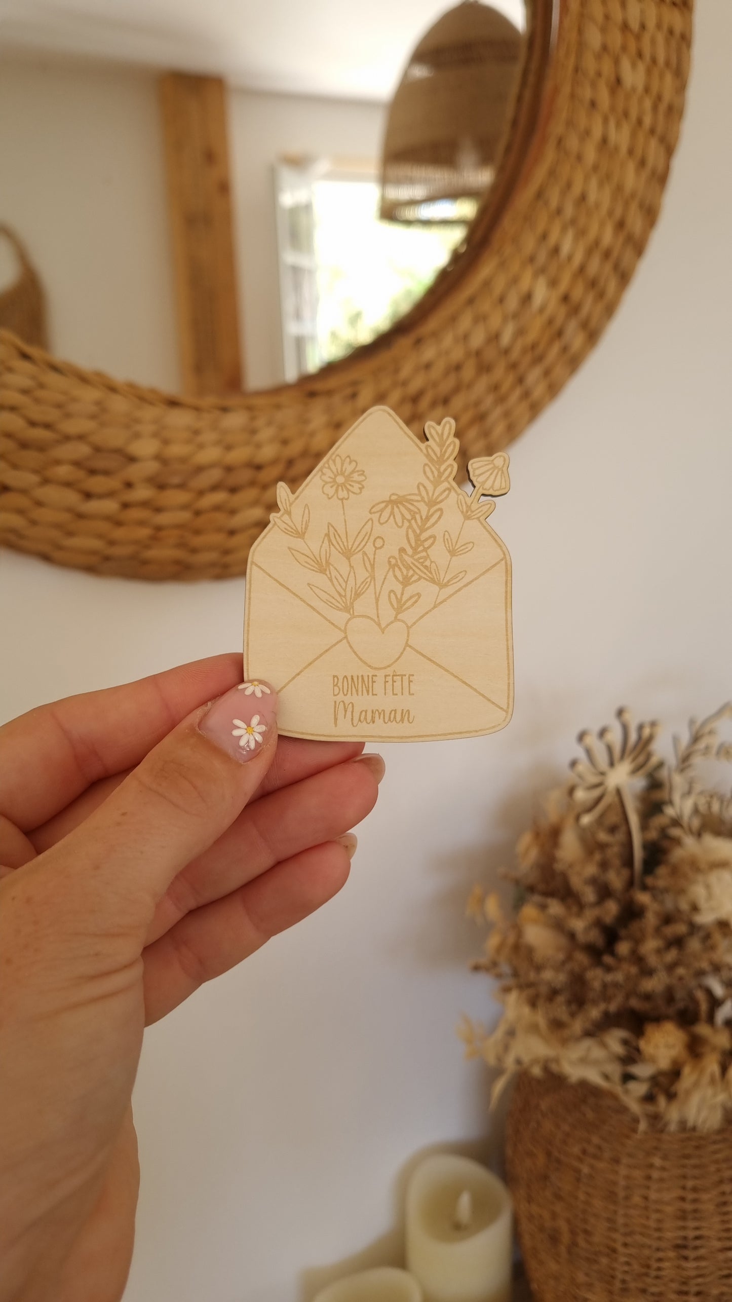 Messages magnétiques pour Maman – Aimants en bois à personnaliser