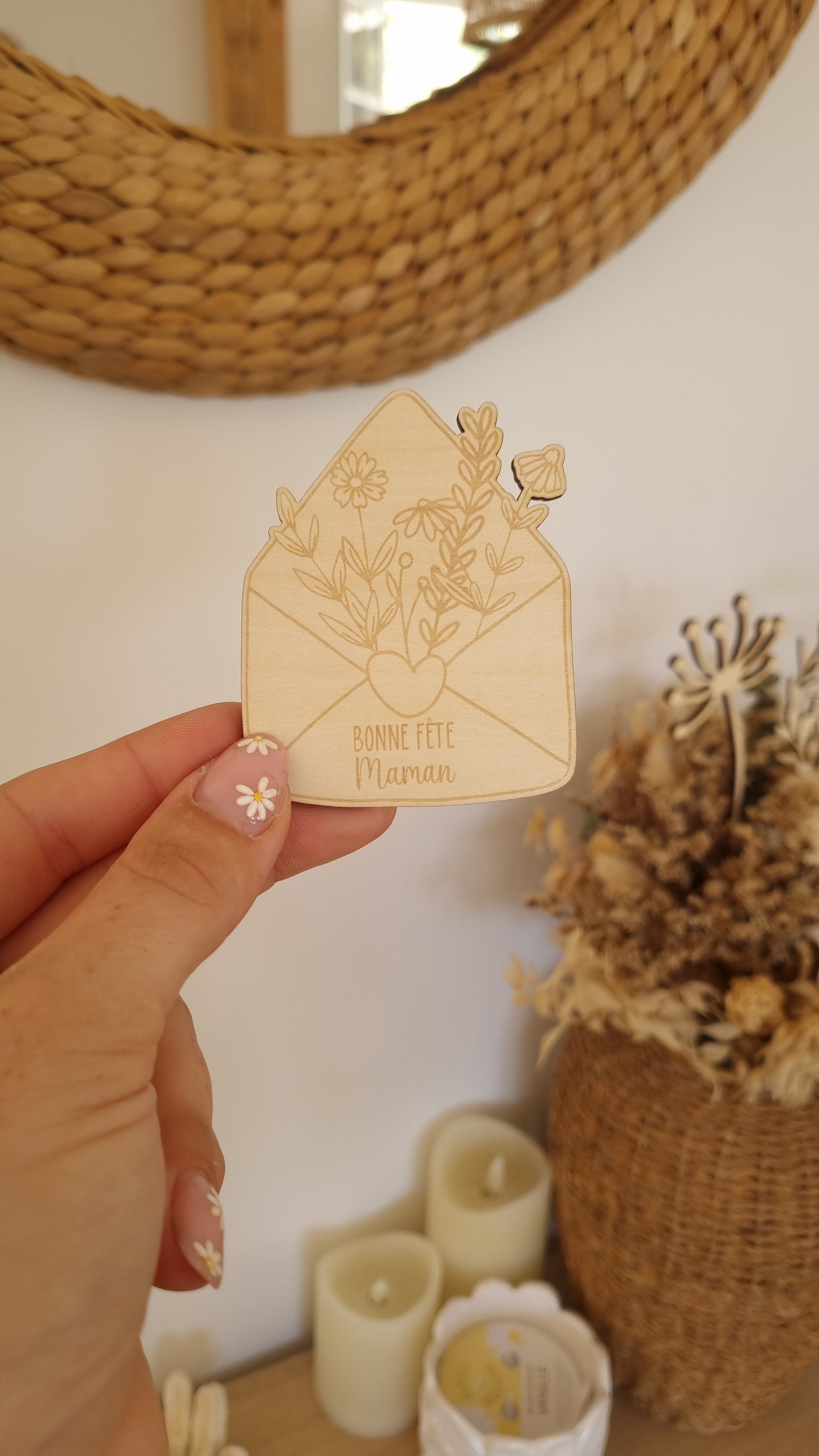 Messages magnétiques pour Maman – Aimants en bois à personnaliser