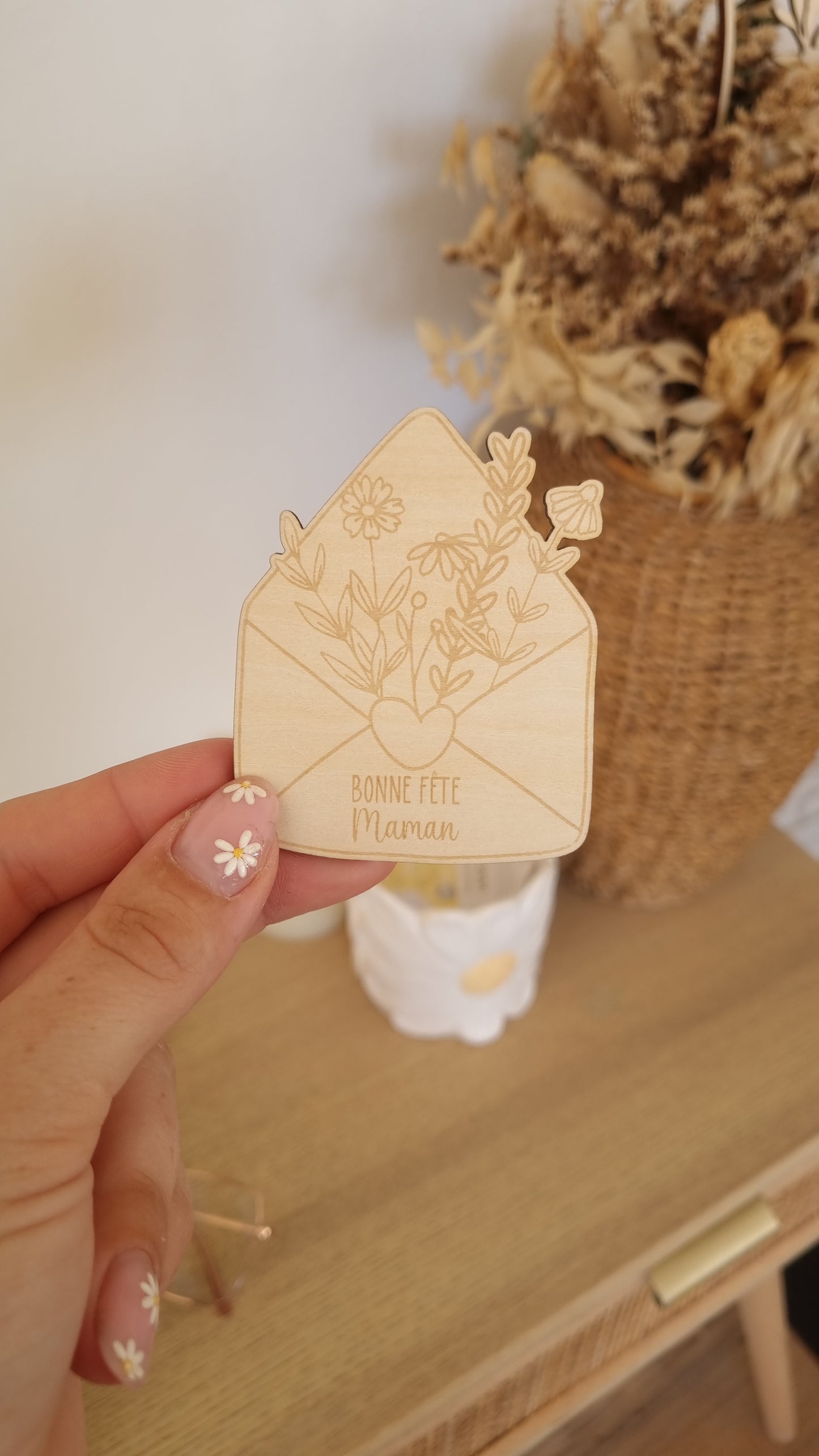 Messages magnétiques pour Maman – Aimants en bois à personnaliser