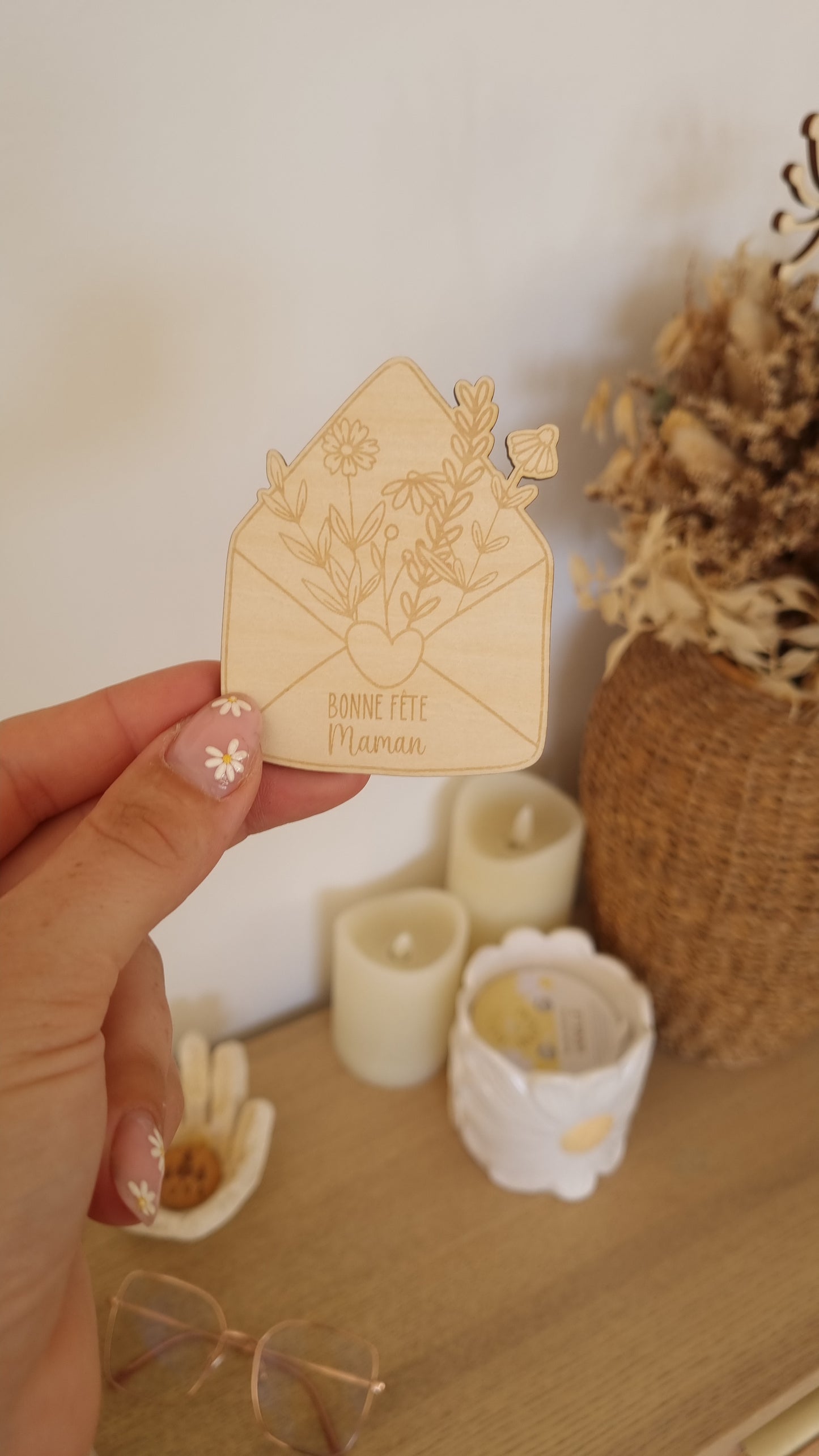Messages magnétiques pour Maman – Aimants en bois à personnaliser