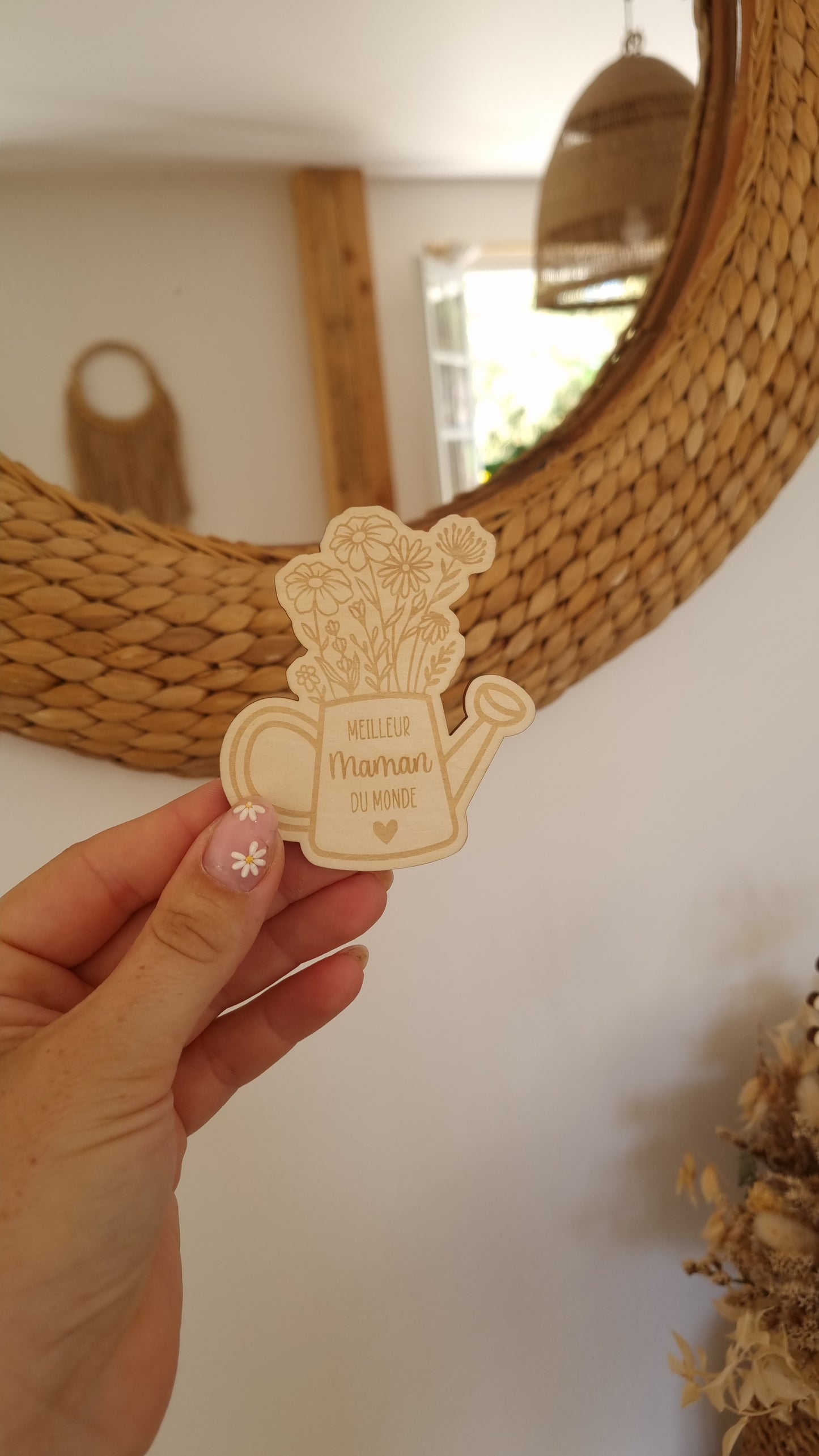 Aimants en bois personnalisés – Fête des Mères