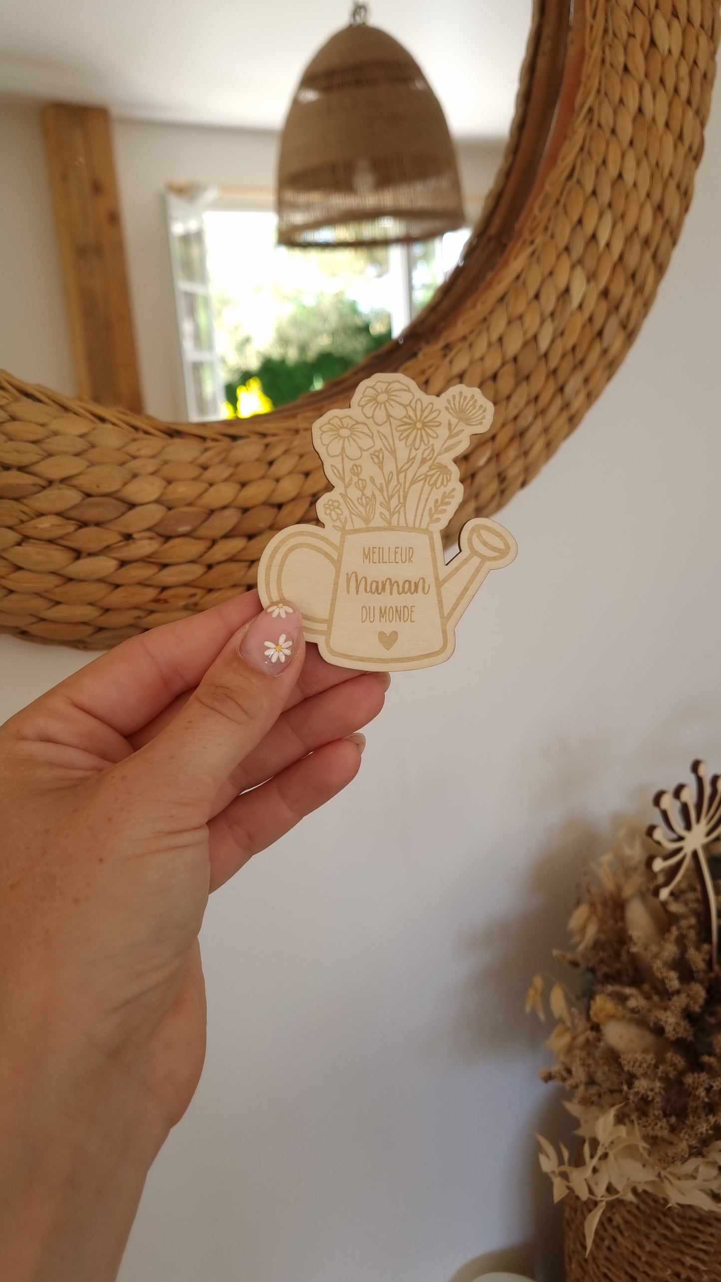 Aimants en bois personnalisés – Fête des Mères