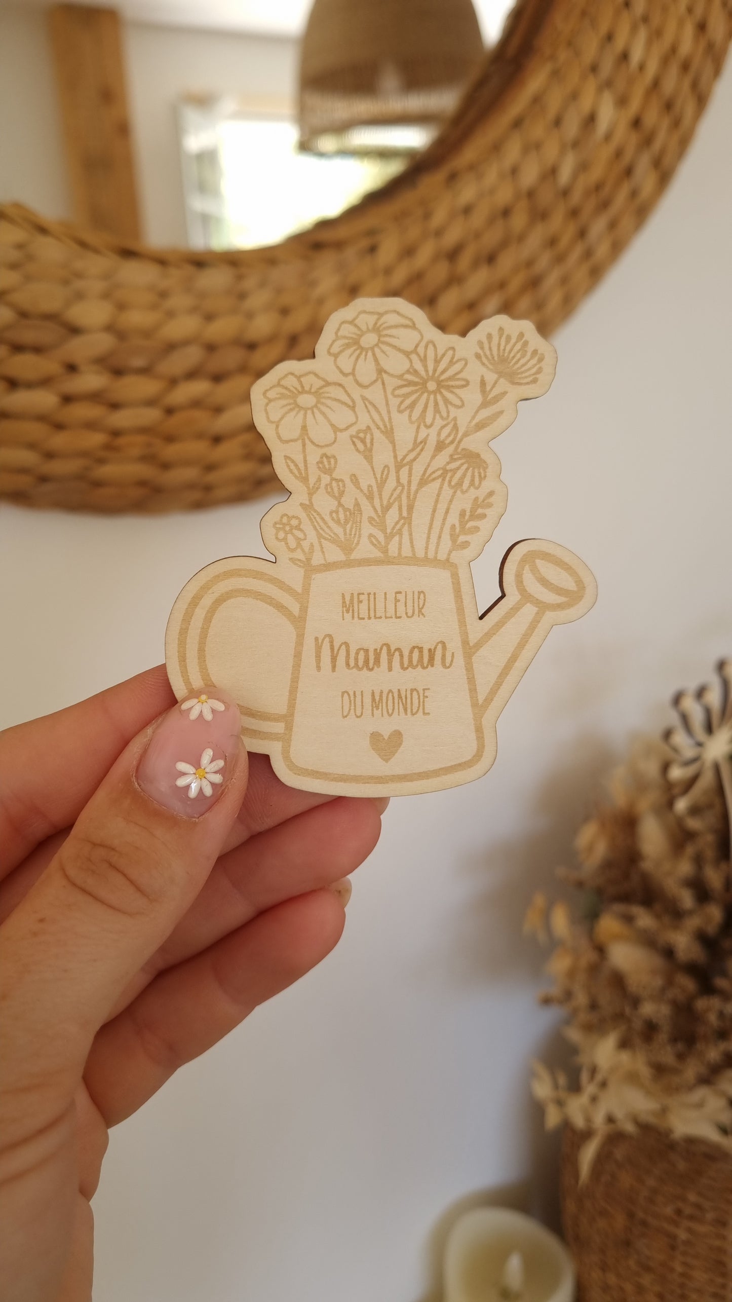 Aimants en bois personnalisés – Fête des Mères