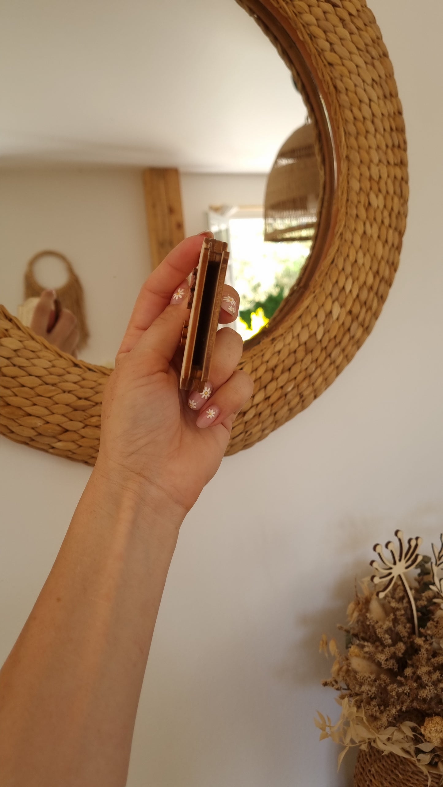 Mini jarre en bois personnalisée – Le bouquet cueilli par les enfants