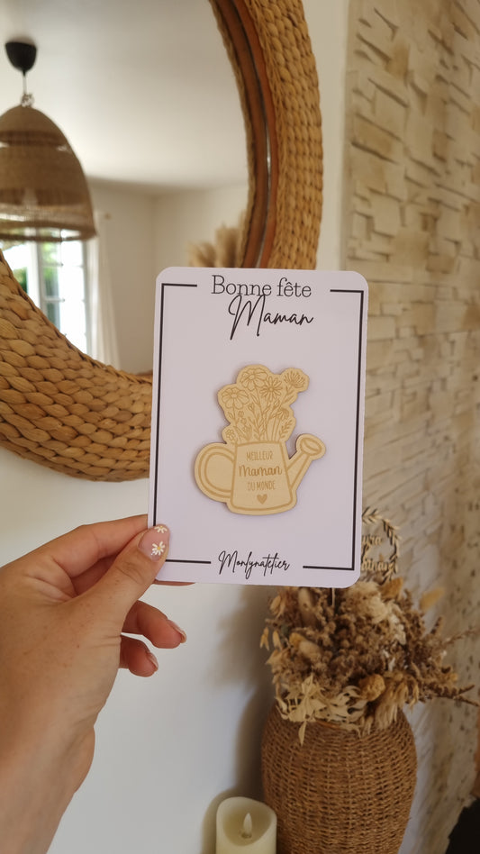 Aimants en bois personnalisés – Fête des Mères