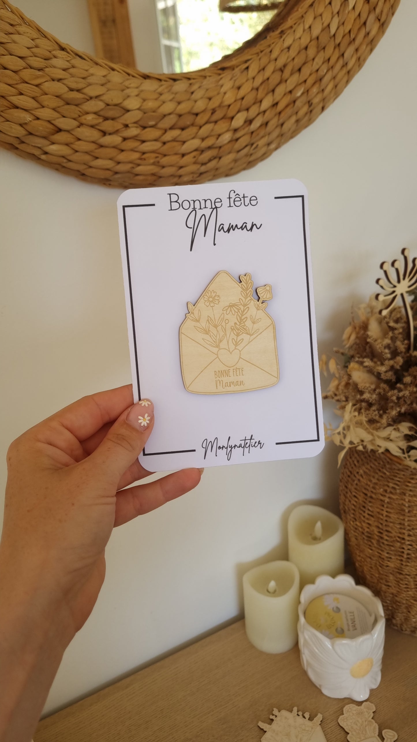 Messages magnétiques pour Maman – Aimants en bois à personnaliser