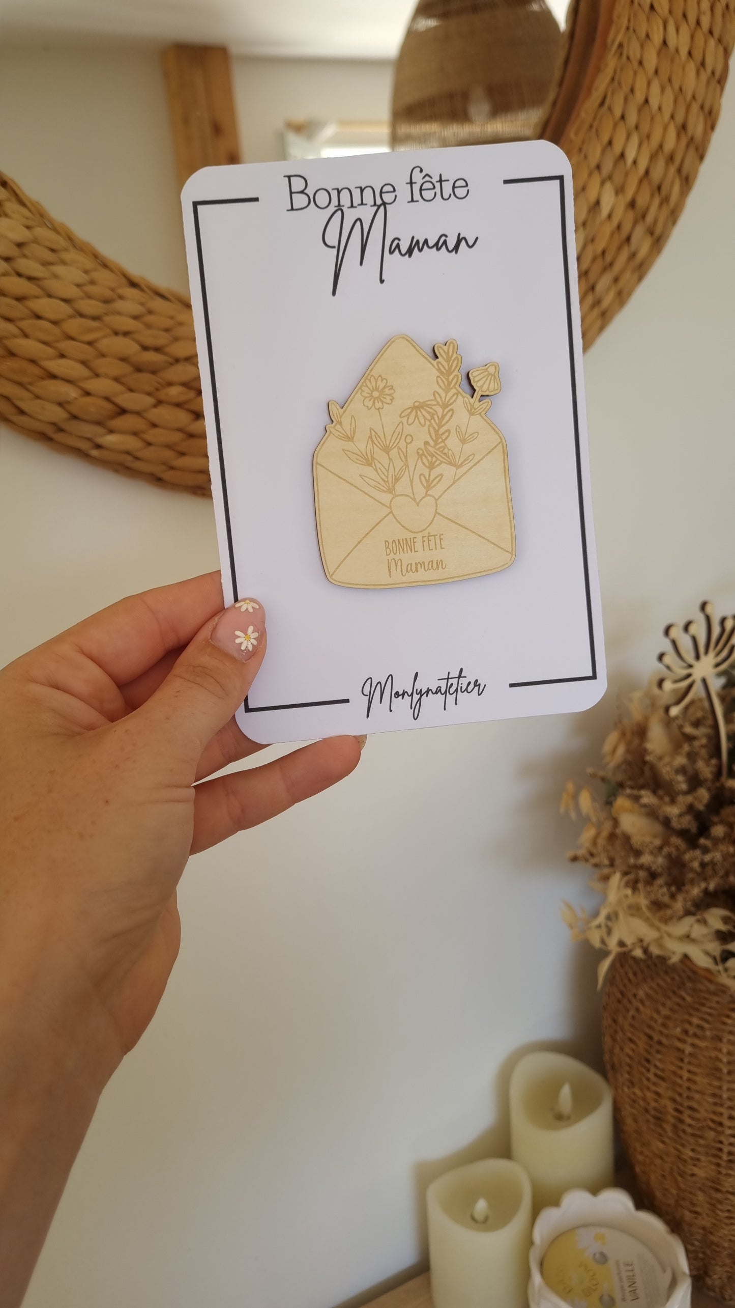 Messages magnétiques pour Maman – Aimants en bois à personnaliser