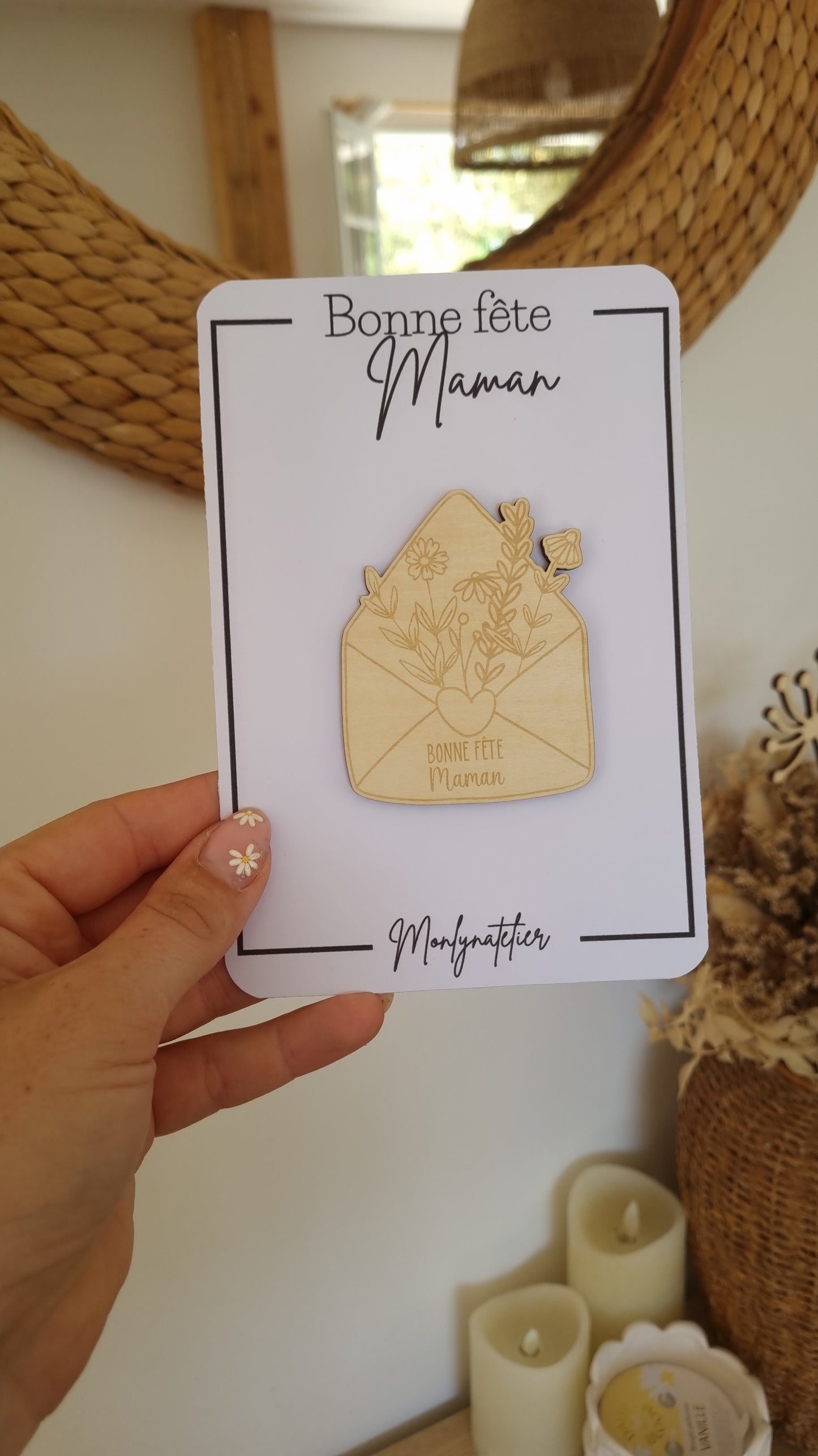 Messages magnétiques pour Maman – Aimants en bois à personnaliser