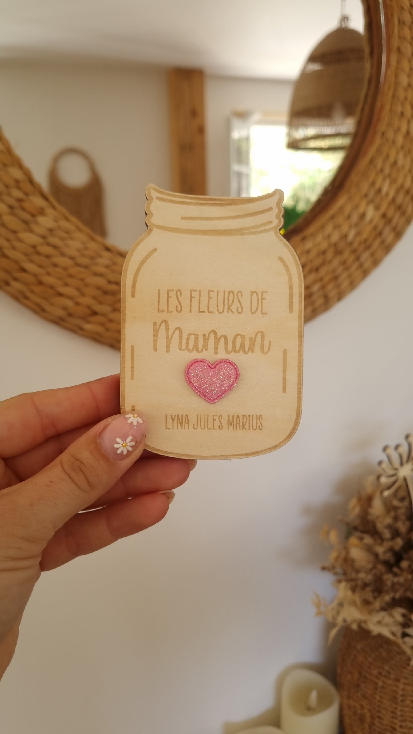 Petit pot d’amour en bois – À fleurir sur le frigo pour Maman