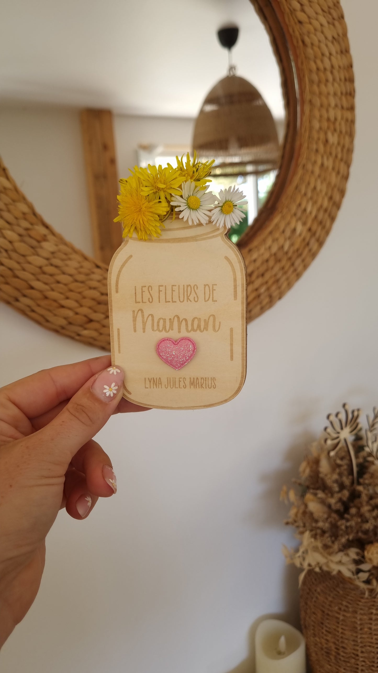 Petit pot d’amour en bois – À fleurir sur le frigo pour Maman
