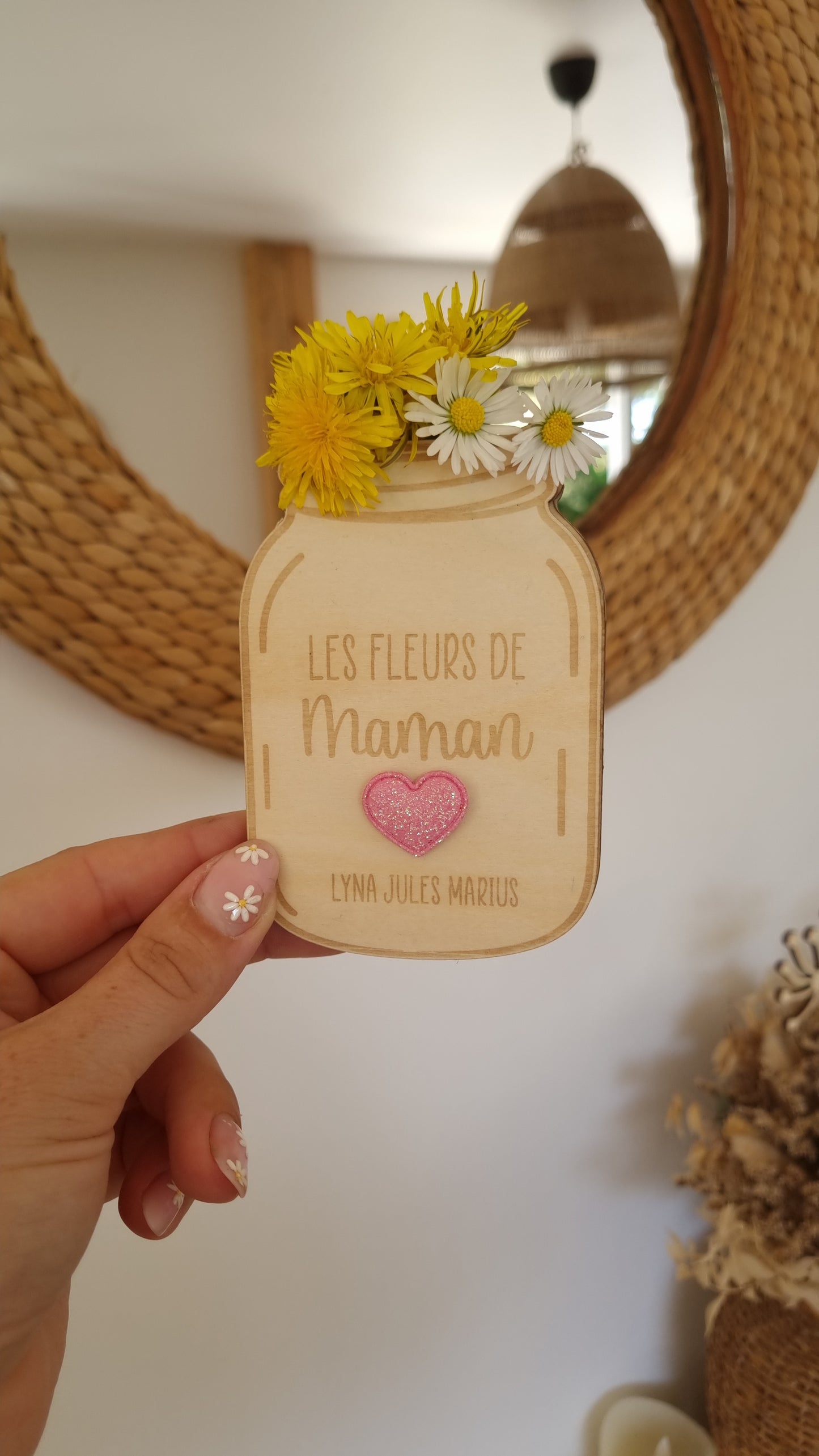 Petit pot d’amour en bois – À fleurir sur le frigo pour Maman