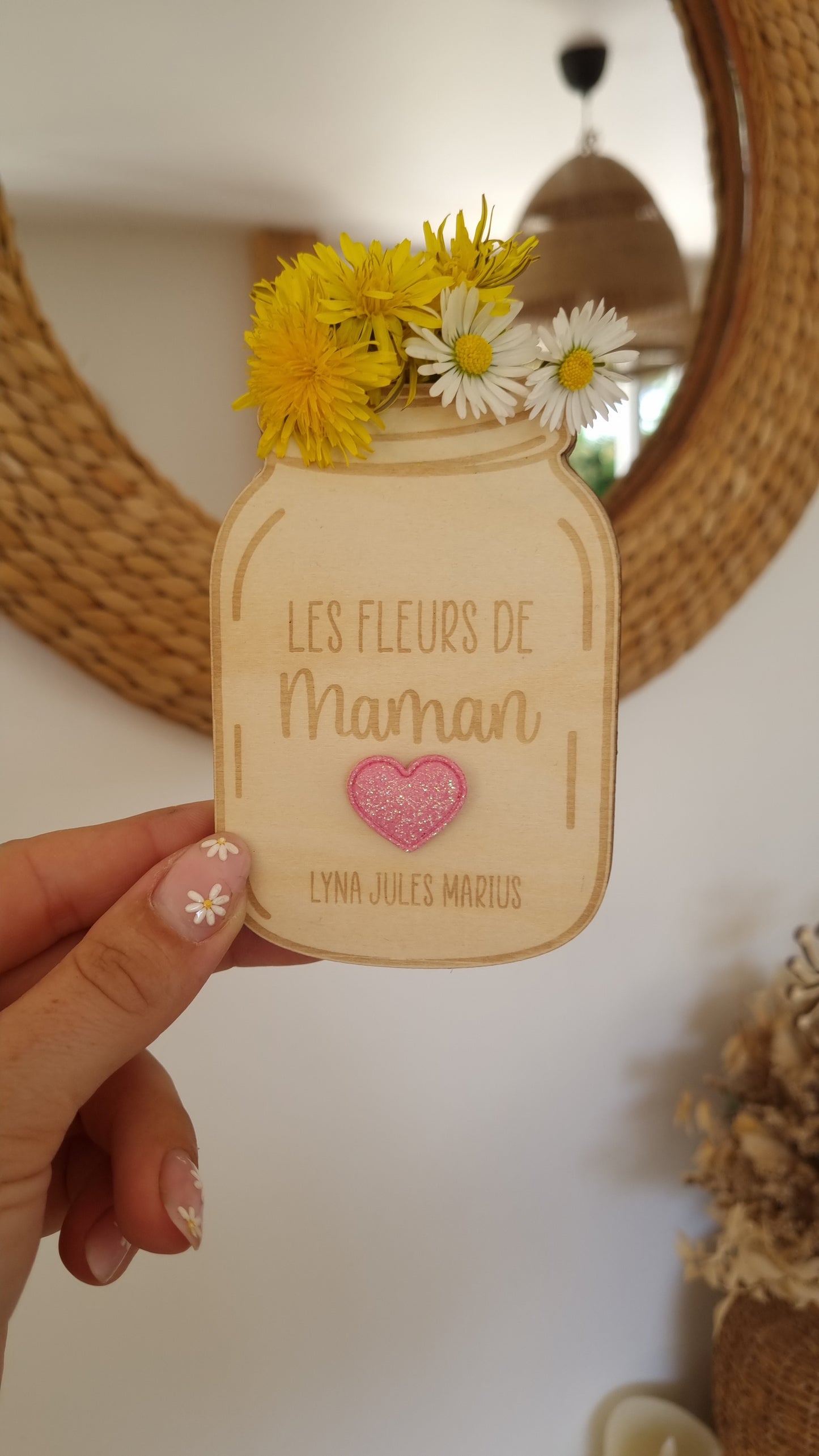 Petit pot d’amour en bois – À fleurir sur le frigo pour Maman