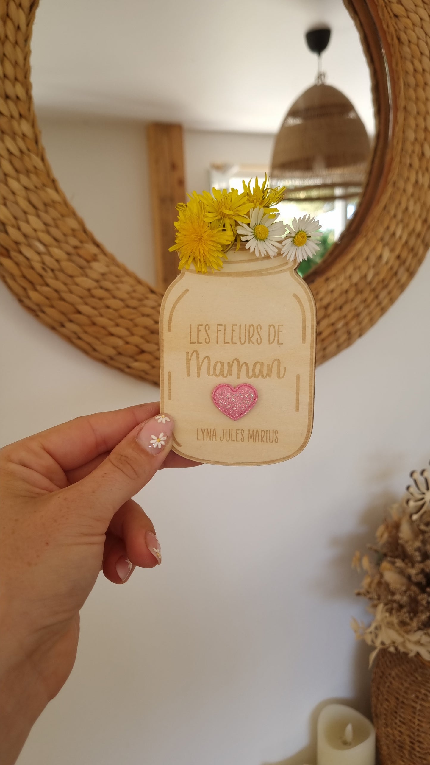 Petit pot d’amour en bois – À fleurir sur le frigo pour Maman