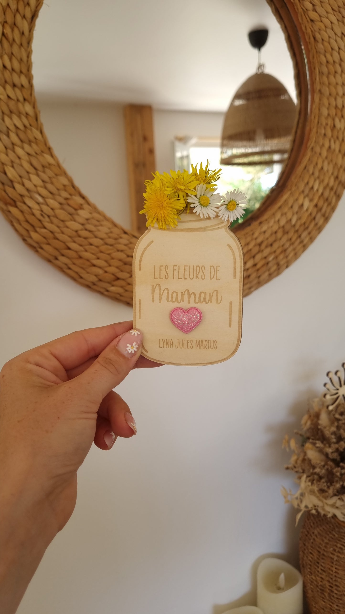 Petit pot d’amour en bois – À fleurir sur le frigo pour Maman