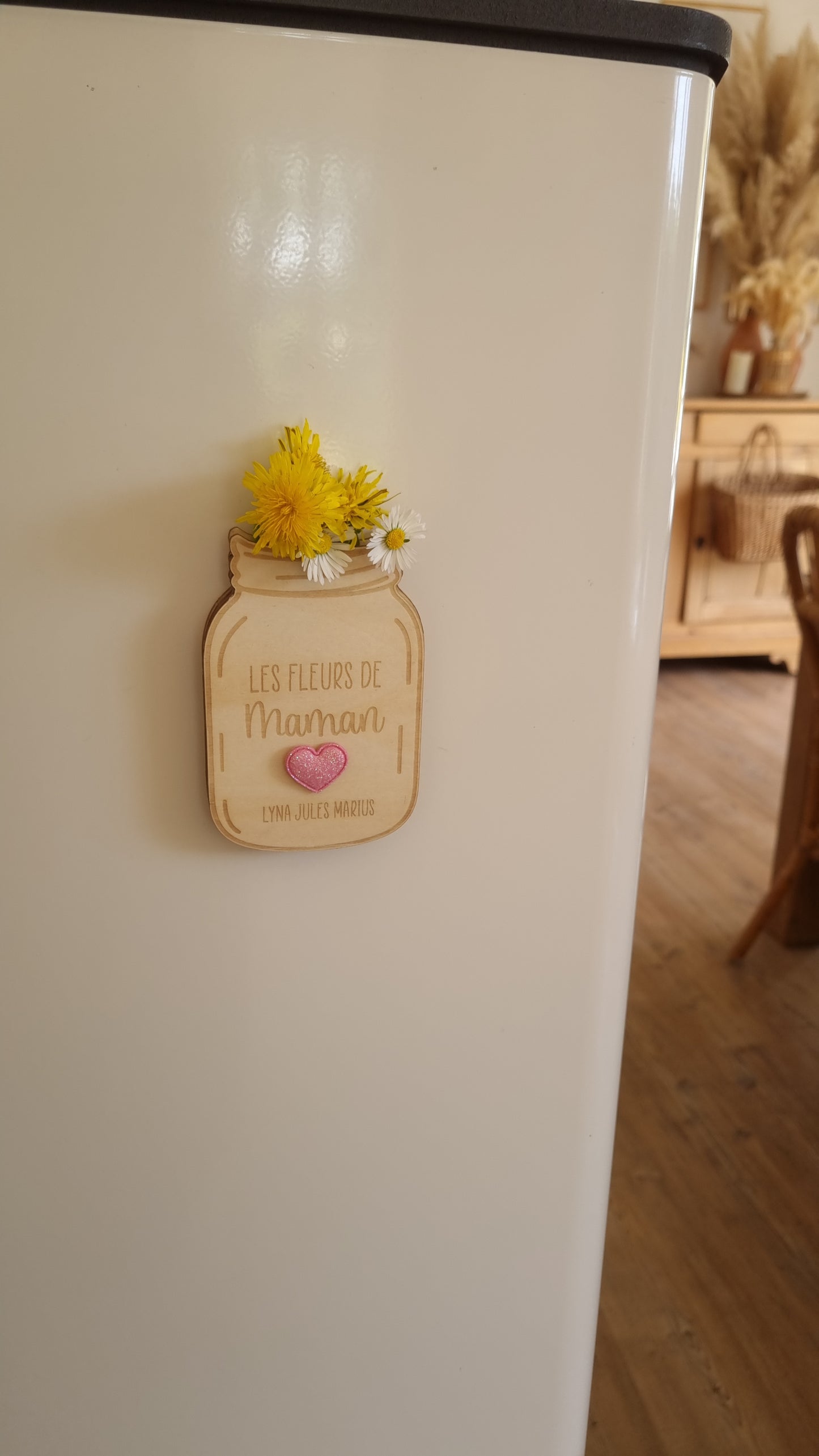 Petit pot d’amour en bois – À fleurir sur le frigo pour Maman