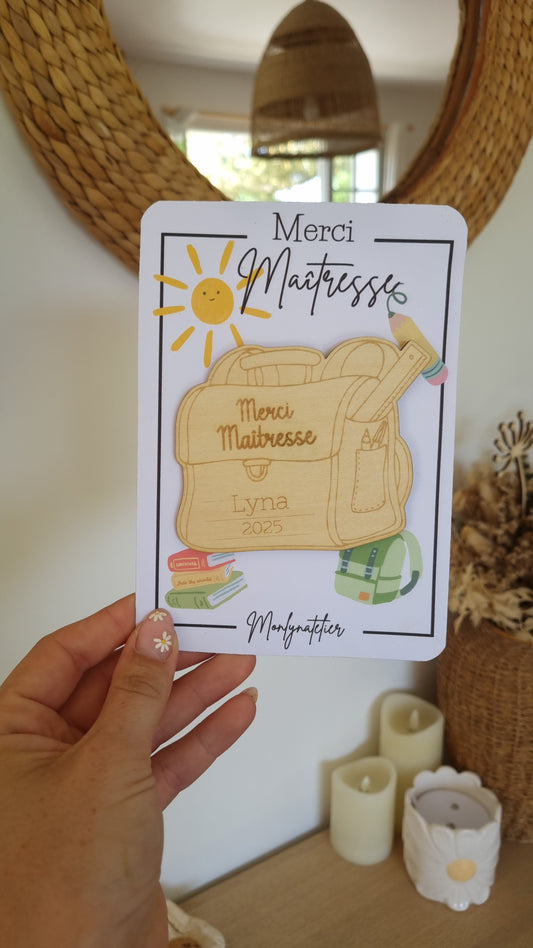 Le petit mot doux à offrir à la maîtresse !