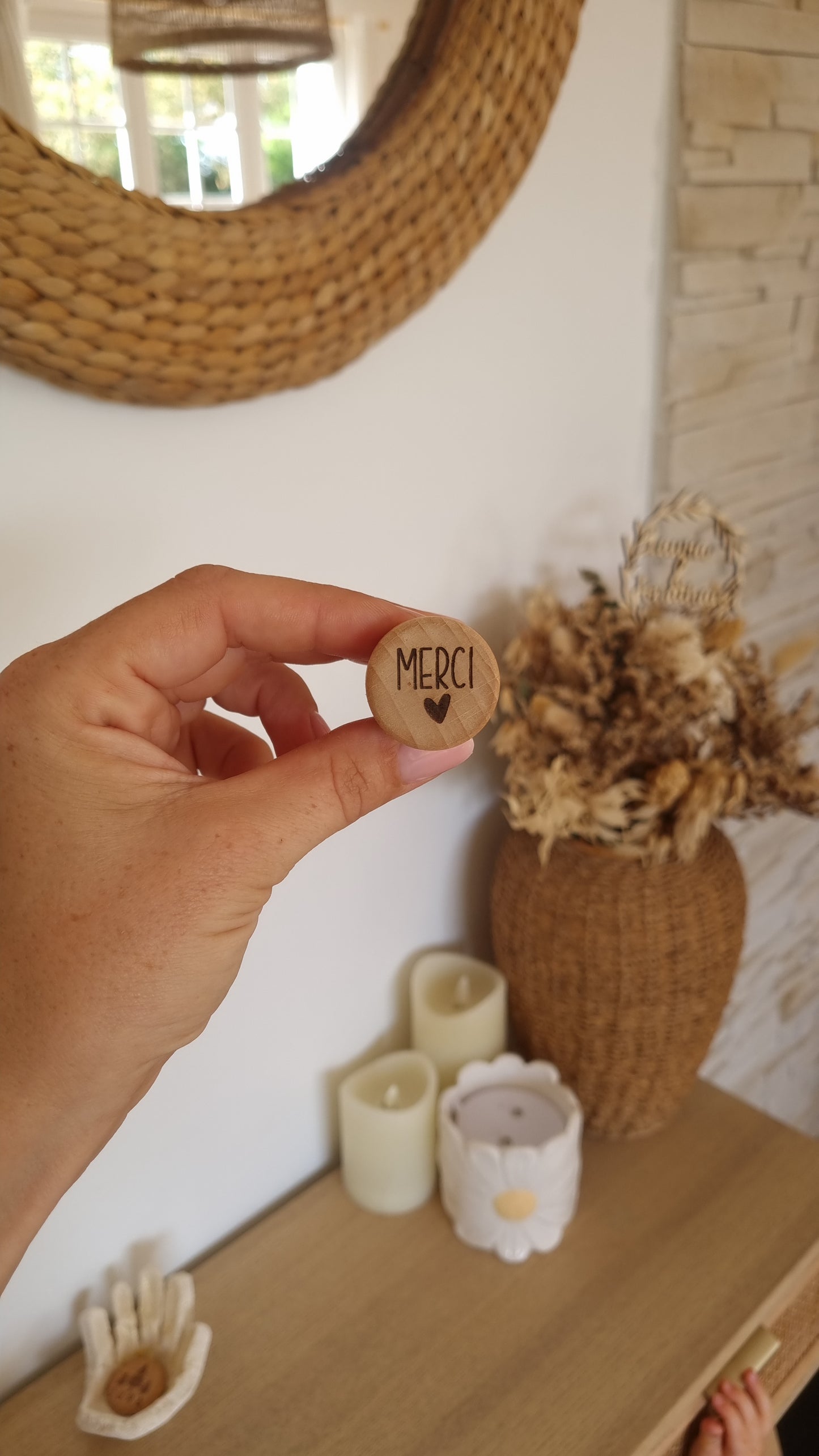 Bouchon en bois – Merci
