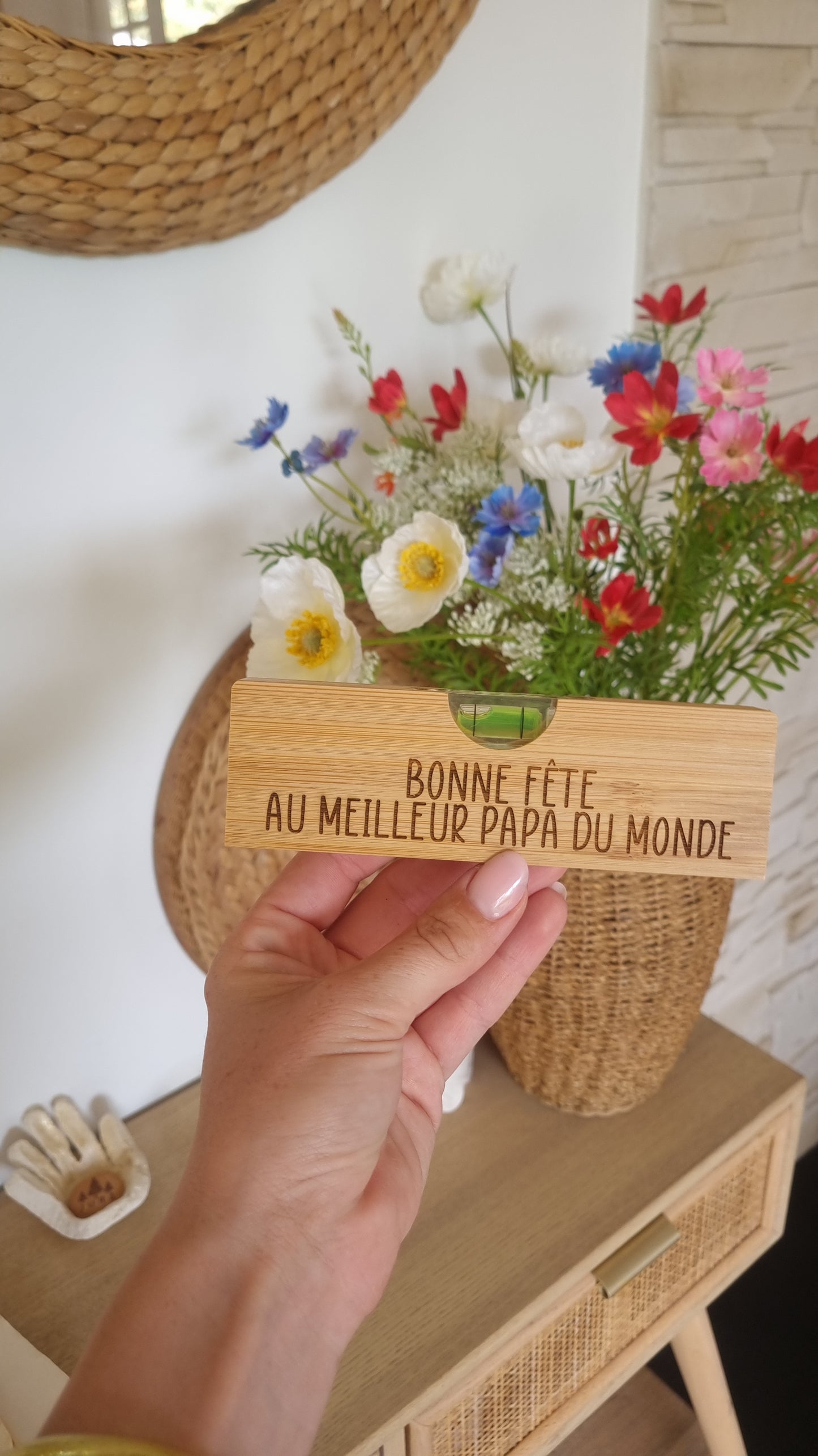 Niveau en bois personnalisé