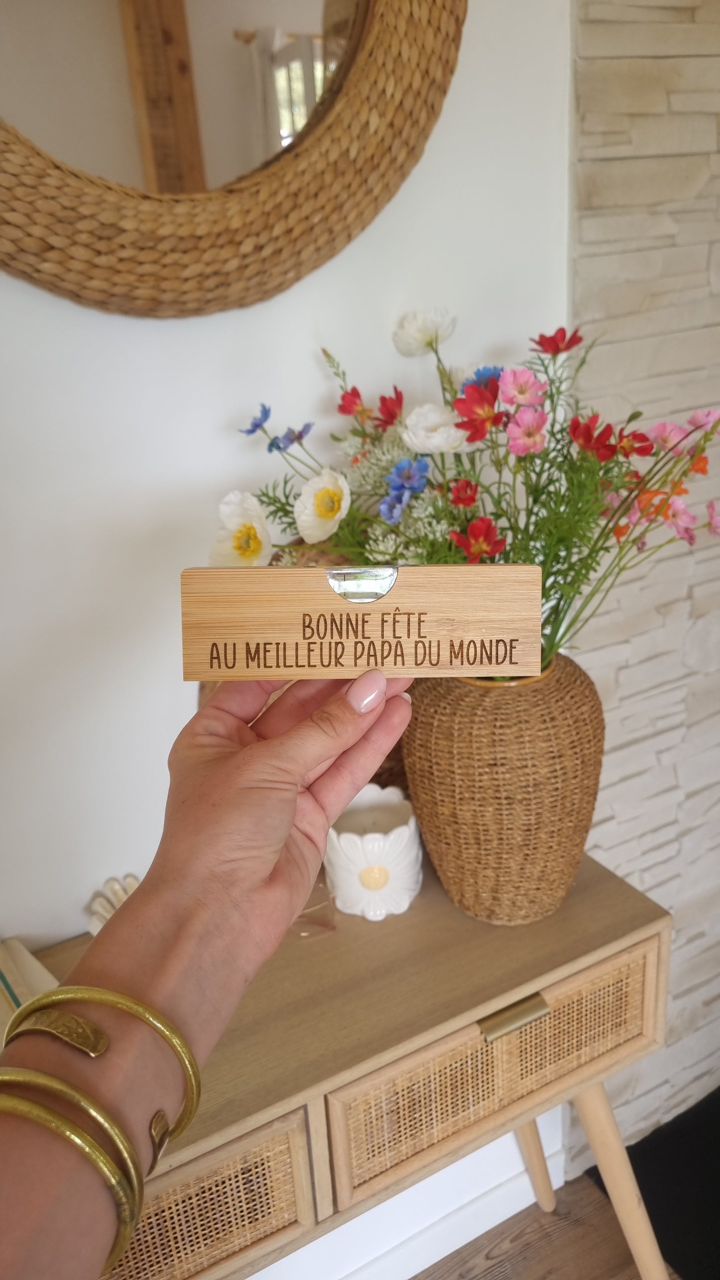 Niveau en bois personnalisé
