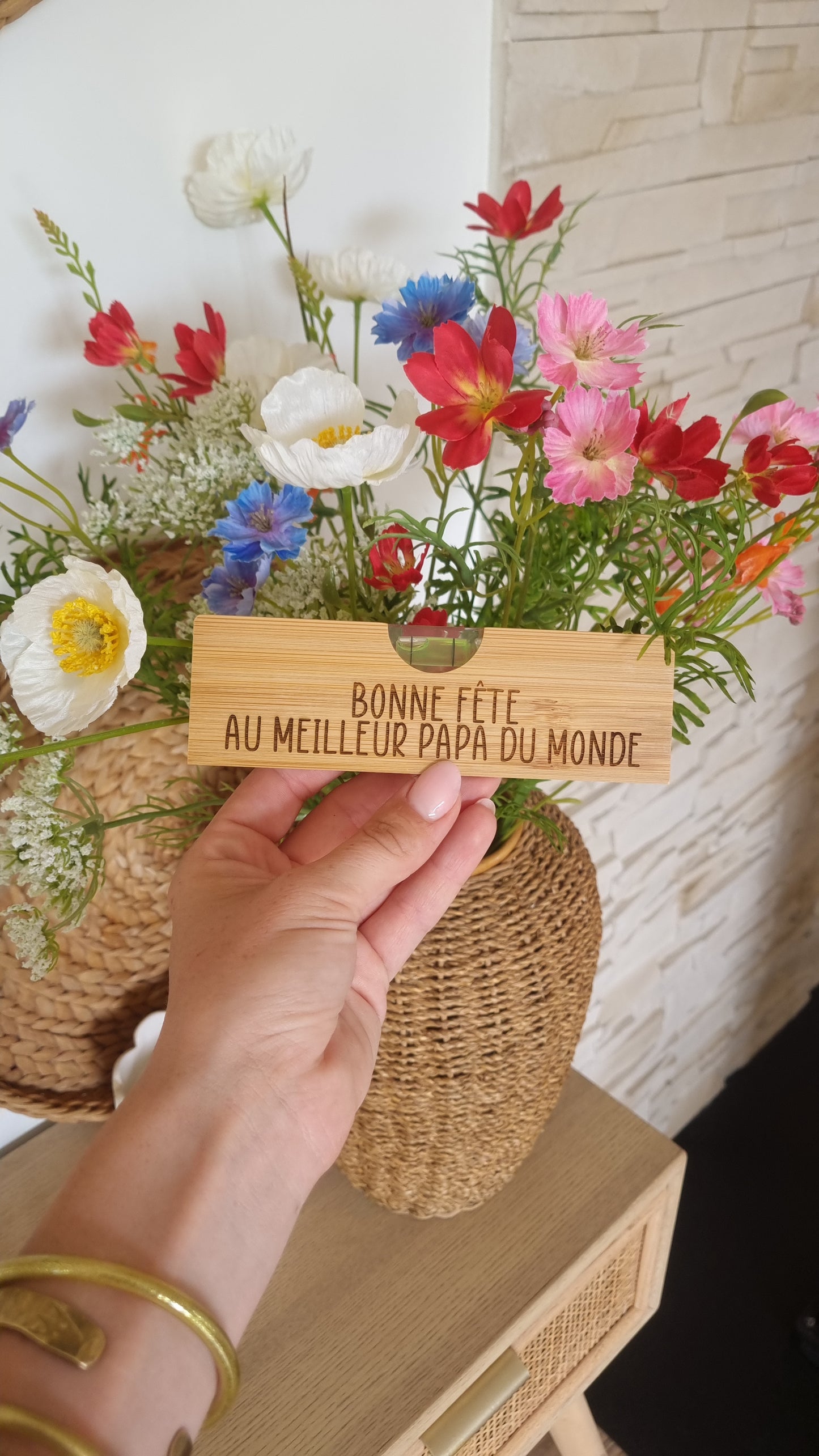 Niveau en bois personnalisé