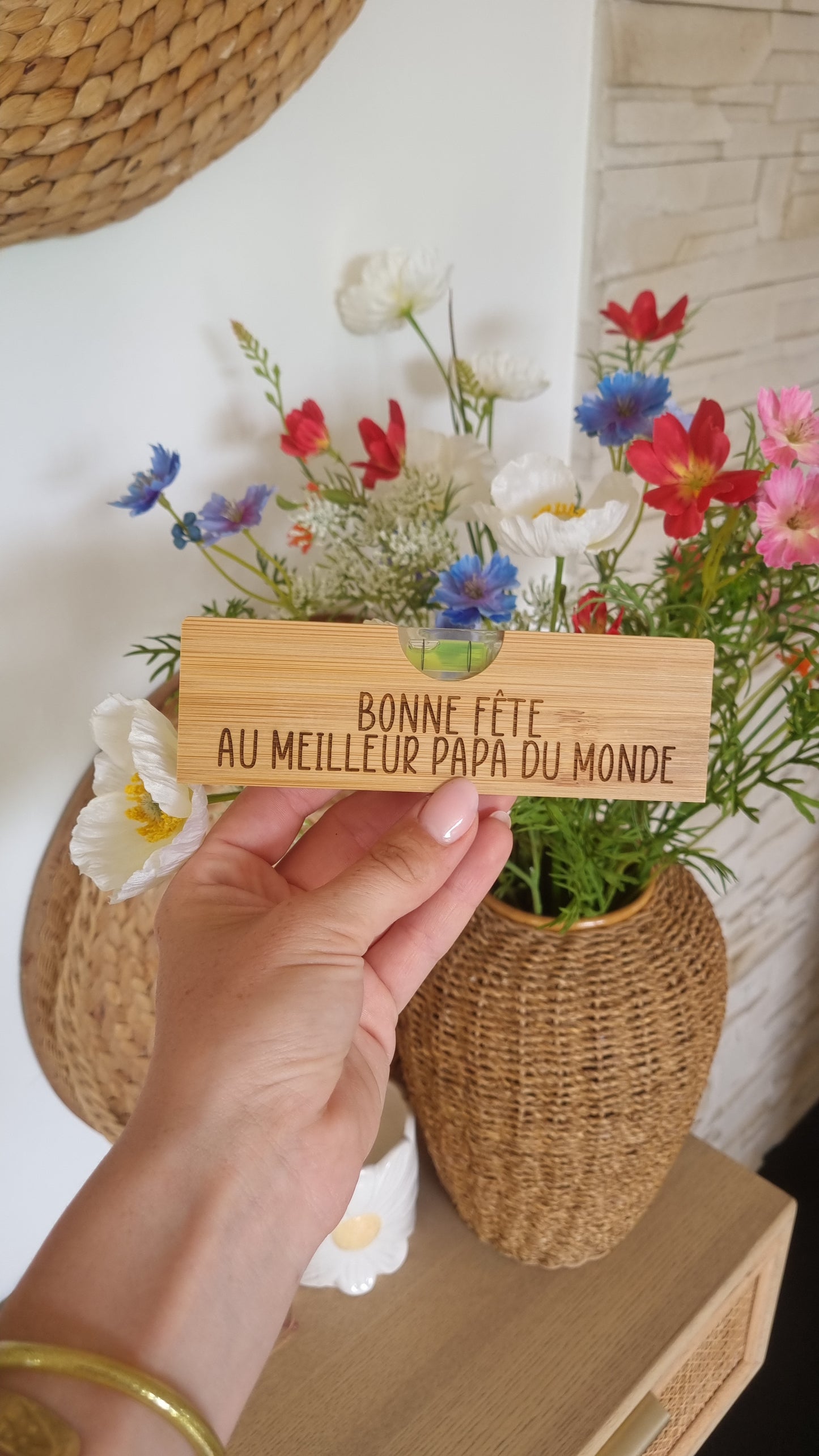 Niveau en bois personnalisé