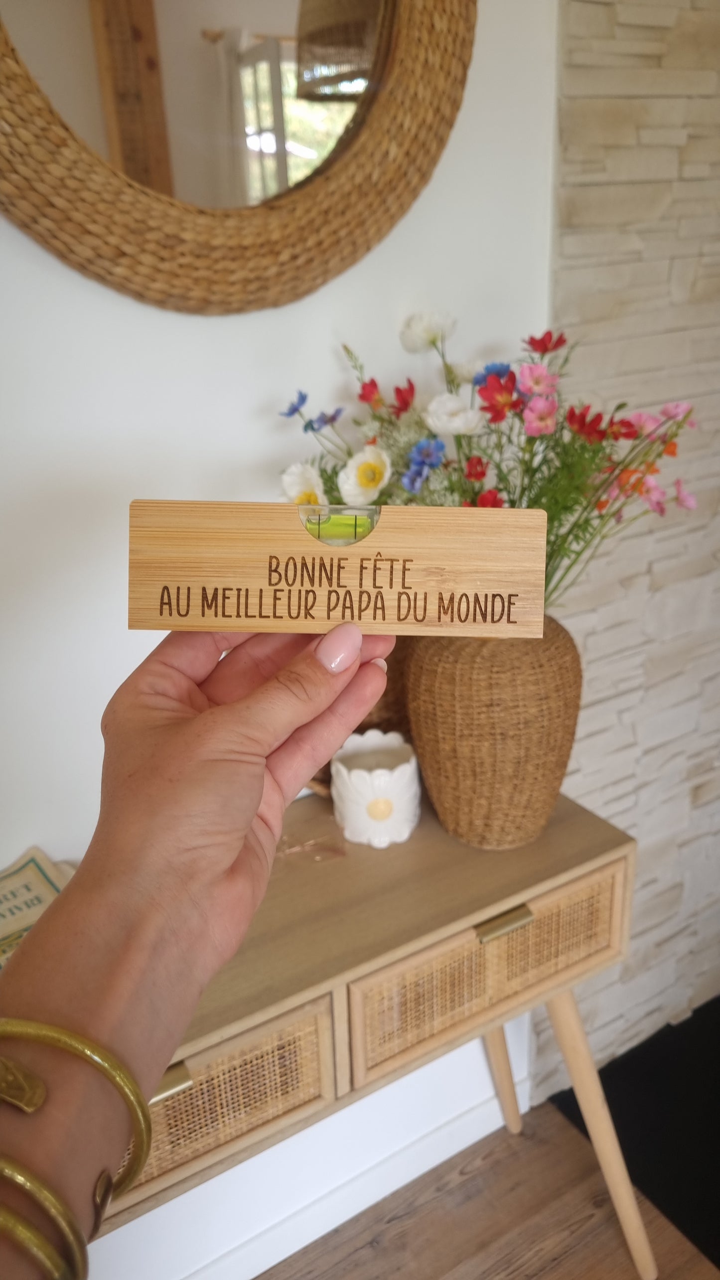 Niveau en bois personnalisé