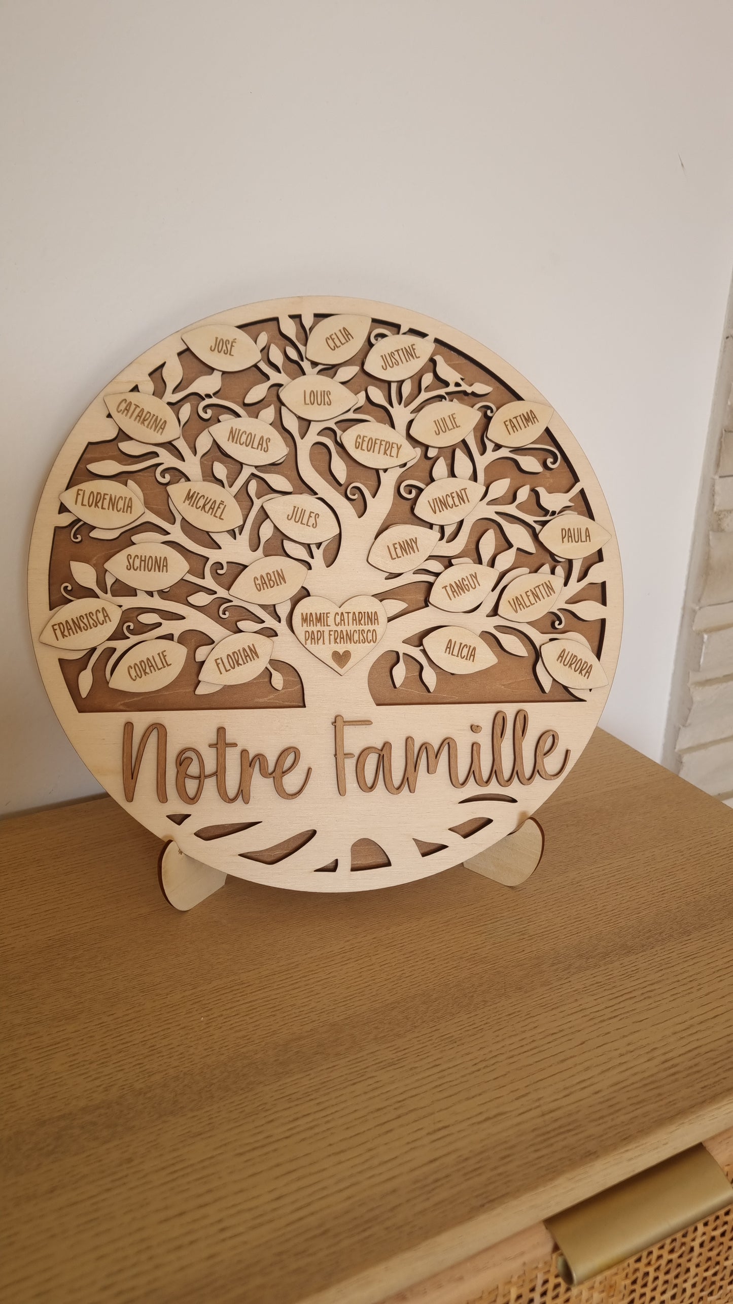 Arbre généalogique en bois