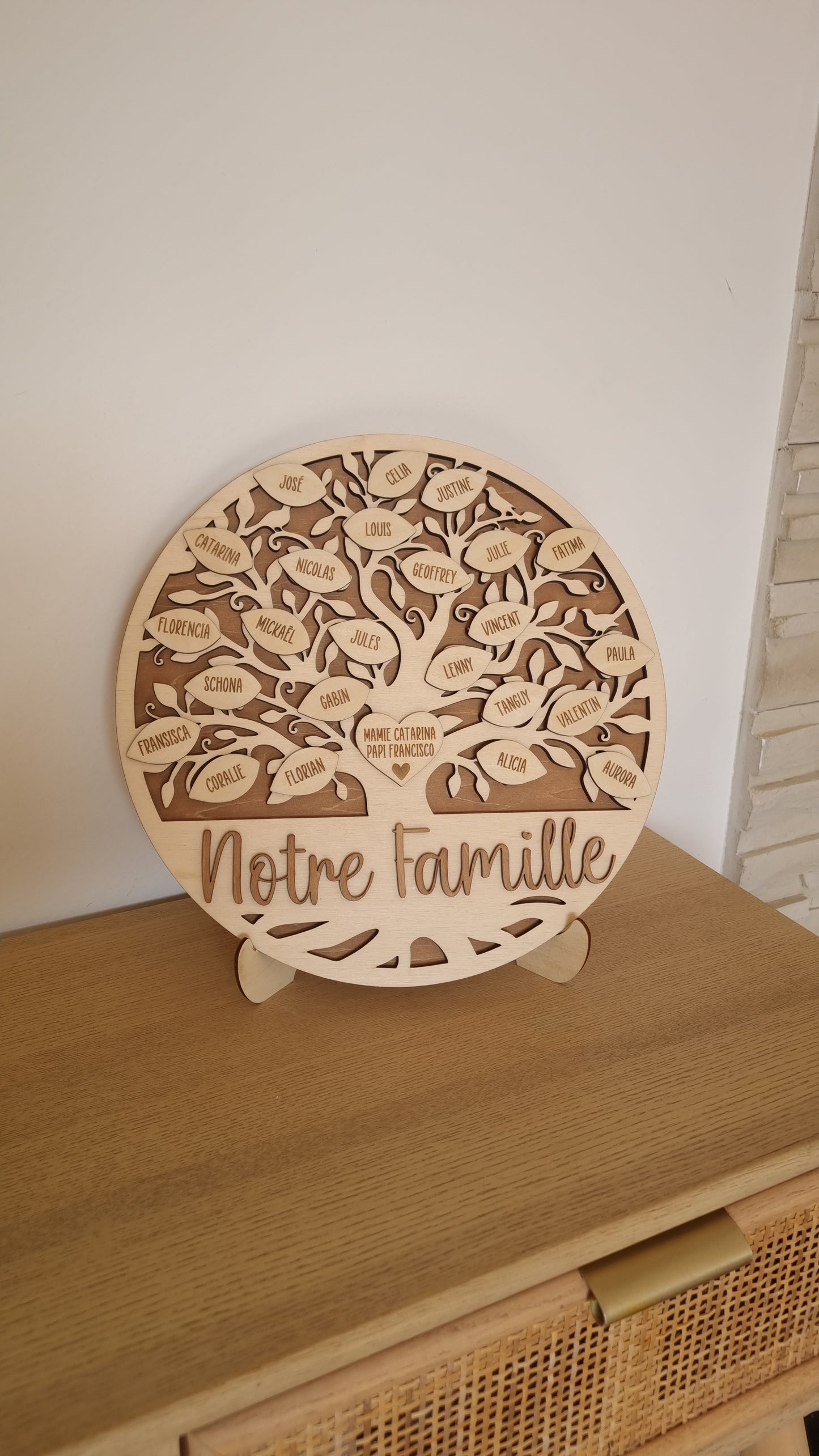 Arbre généalogique en bois