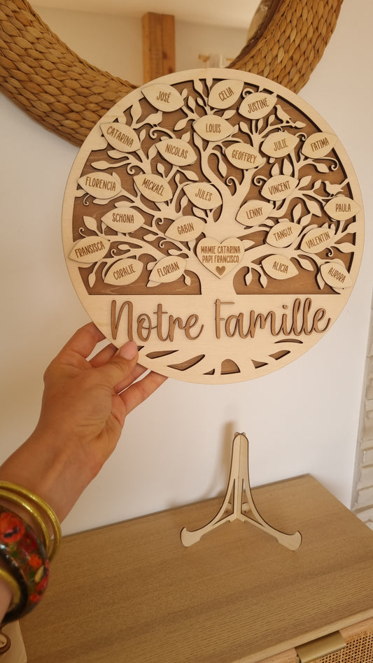 Arbre généalogique en bois